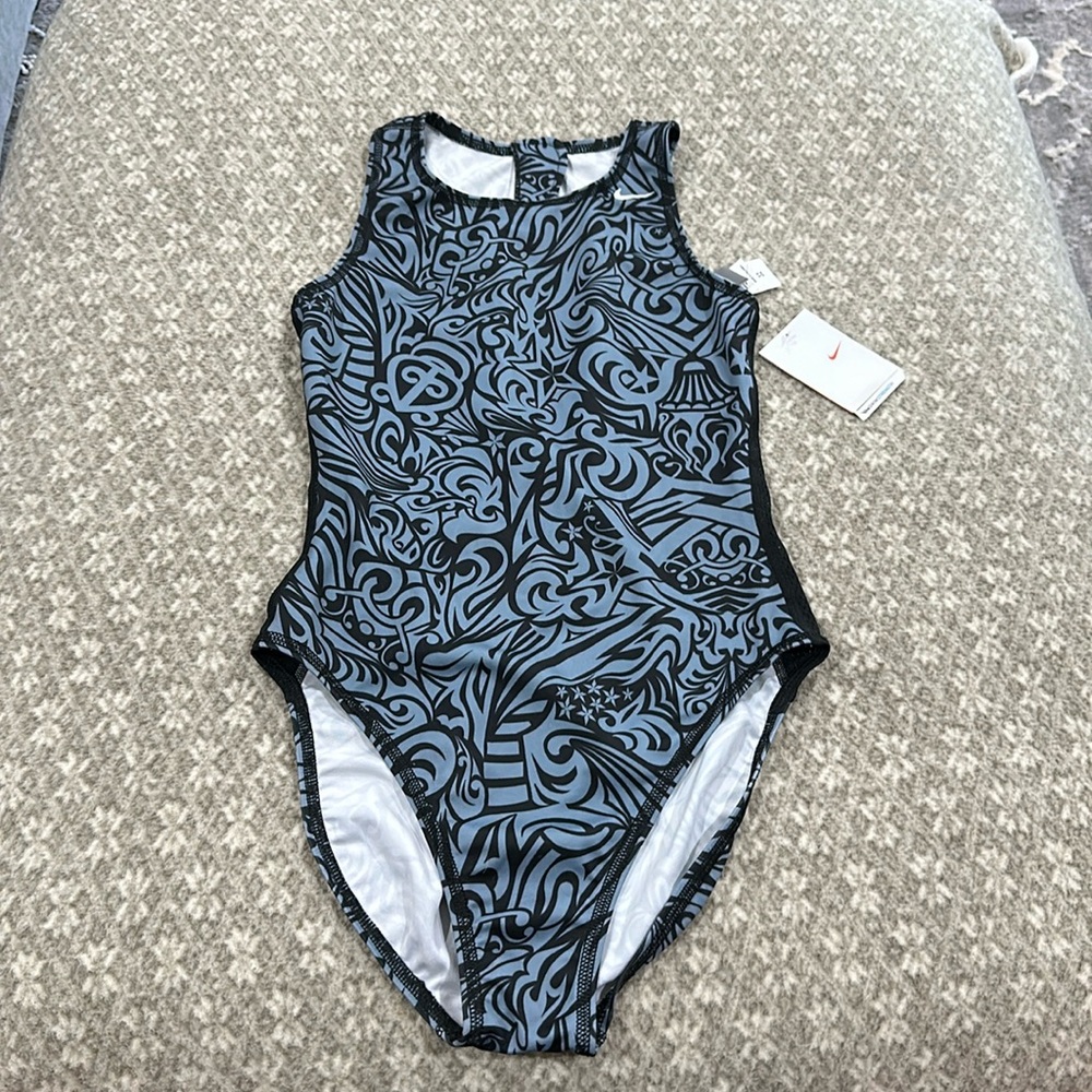 Nike Swim Strength Zip Back Water Polo Swimming Suit NWT Size 32